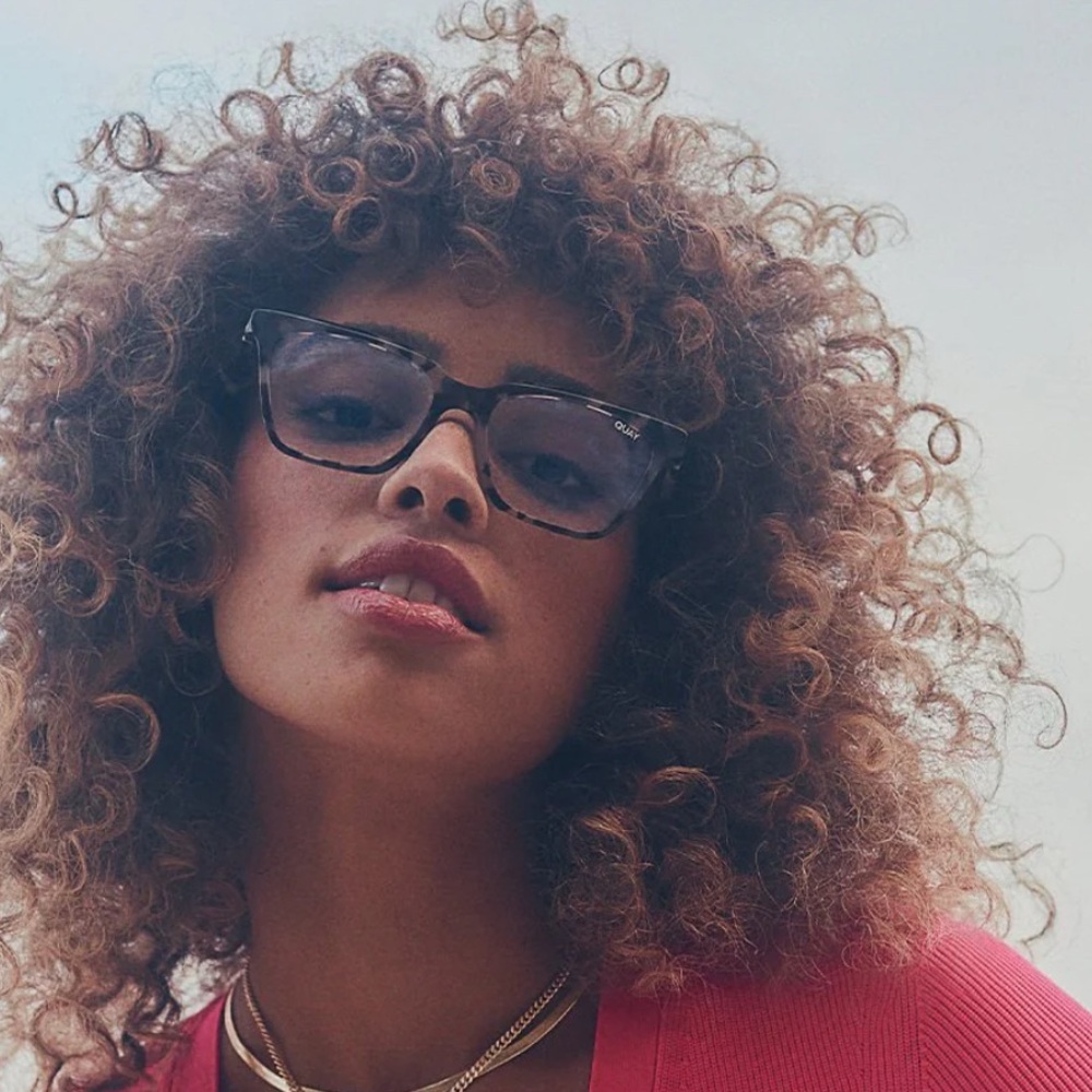 QUAY CEO Blue Light Glasses - Milky Tort/Clear